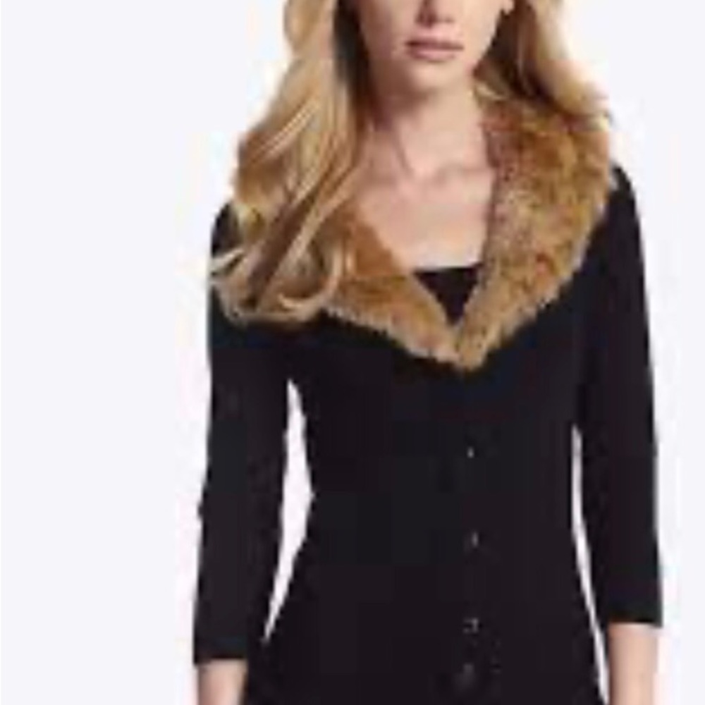 WHBM button down sweater with removable collar